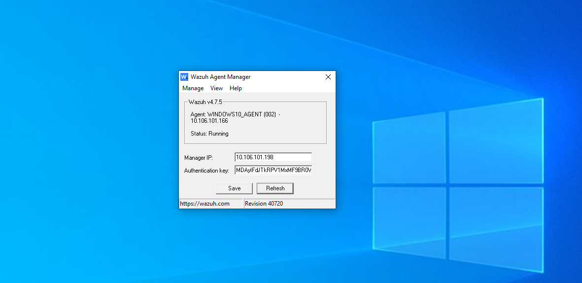 Adding Agent Key to Wazuh Manager on Windows